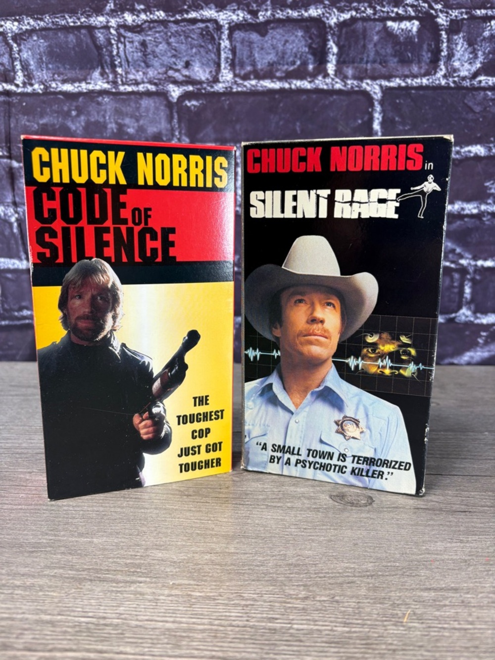 Chuck Norris VHS Lot - Code of Silence & Silent Rage